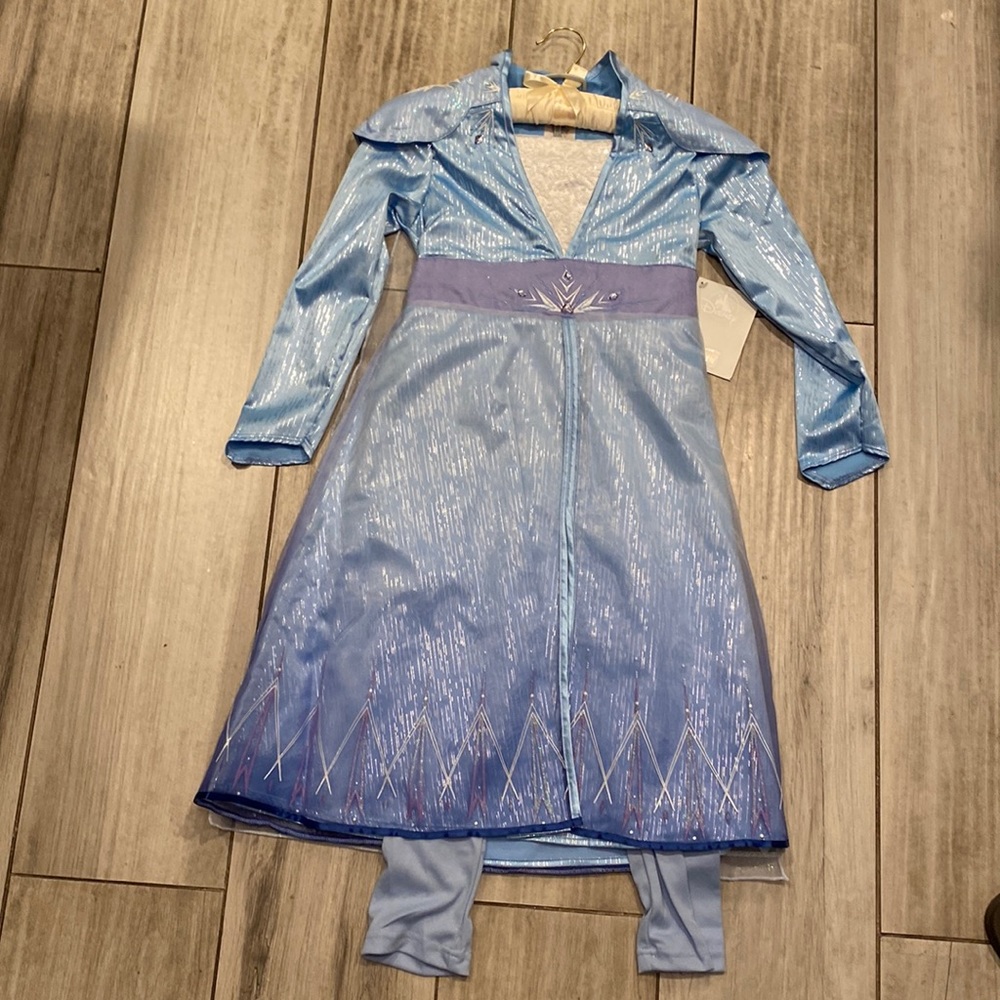 New Disney Elsa Frozen Costume Dress and Pants sz 5/6